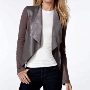 Edyson Maisha Ponte Faux Leather Jacket